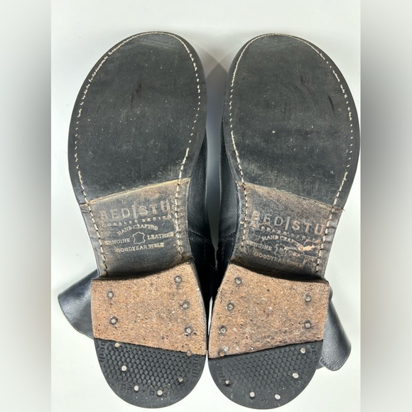 BED STU Cobbler Series Mid Calf Leather Moto Combat Boots Size 8 - Picture 10 of 10